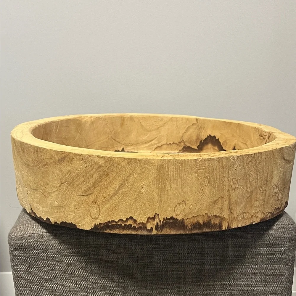 Rustic Wooden Handmade Bowl - Picture 2 of 10